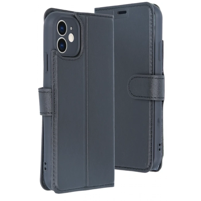 Hubrendy Bez Apple iPhone 11 Kılıf Trend S Plus Kapaklı Kılıf - Siyah