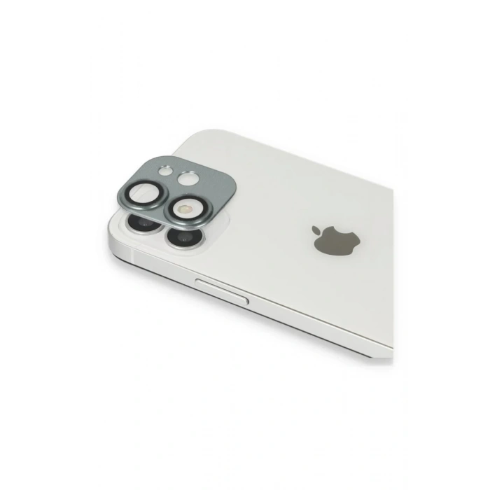 Hubrendy Bez Apple iPhone 11 Pers Alüminyum Kamera Lens - Yeşil