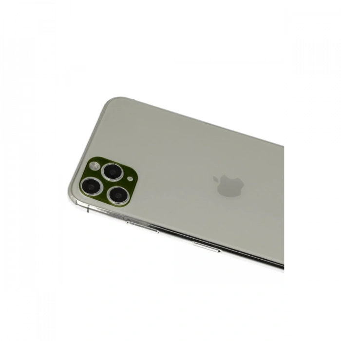 Hubrendy Bez Apple iPhone 11 Pro Max Rainbow Kamera Lens Koruma Cam - Yeşil