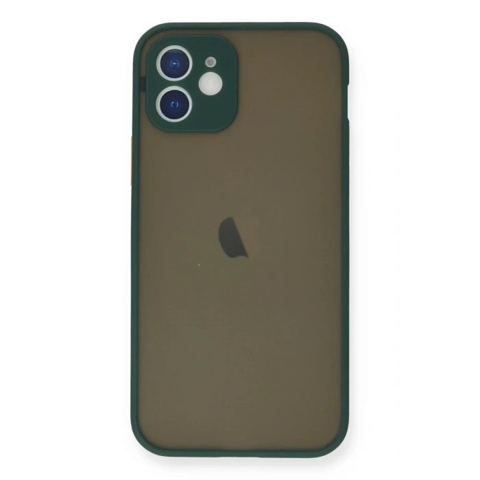 Hubrendy Bez Apple iPhone 12 Mini Kılıf Montreal Silikon Kapak - Yeşil