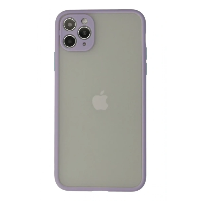 Hubrendy Bez Apple iPhone 12 Pro Kılıf Montreal Silikon Kapak - Mor