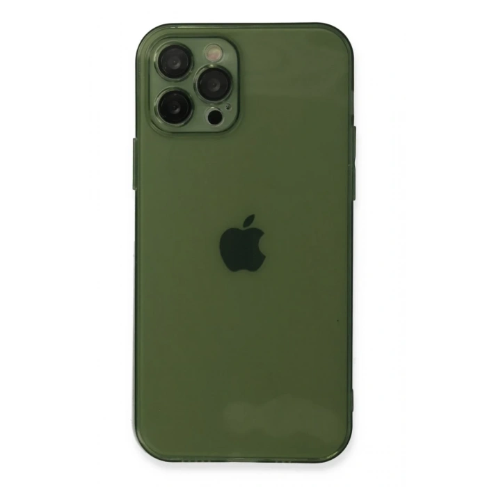 Hubrendy Bez Apple iPhone 12 Pro Max Kılıf Fly Lens Silikon - Yeşil