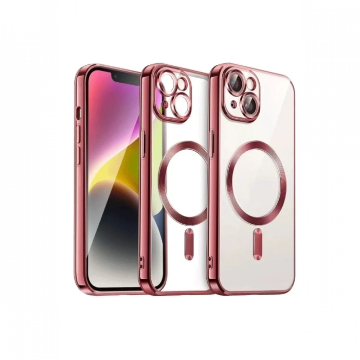Hubrendy Bez Apple iPhone 13 Kılıf Kross Magneticsafe Kapak - Kırmızı