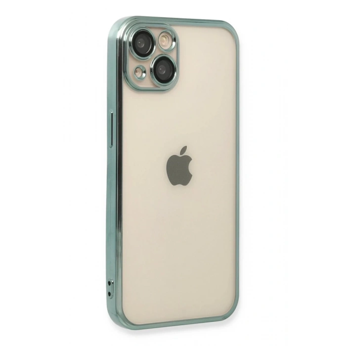 Hubrendy Bez Apple iPhone 13 Kılıf Lensli Silikon - Yeşil