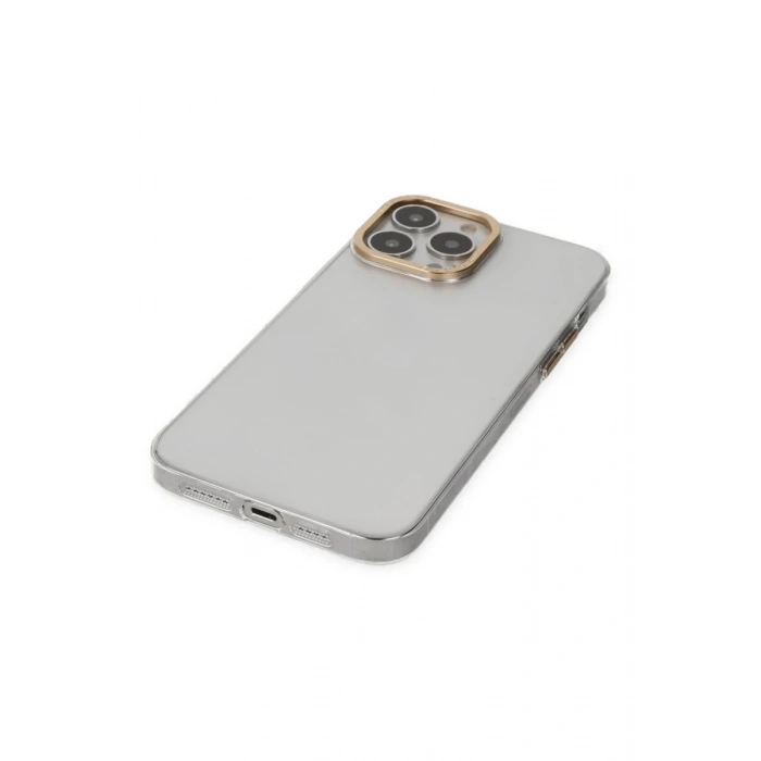 Hubrendy Bez Apple iPhone 13 Pro Kılıf Anka PC Sert Metal Kapak - Şeffaf