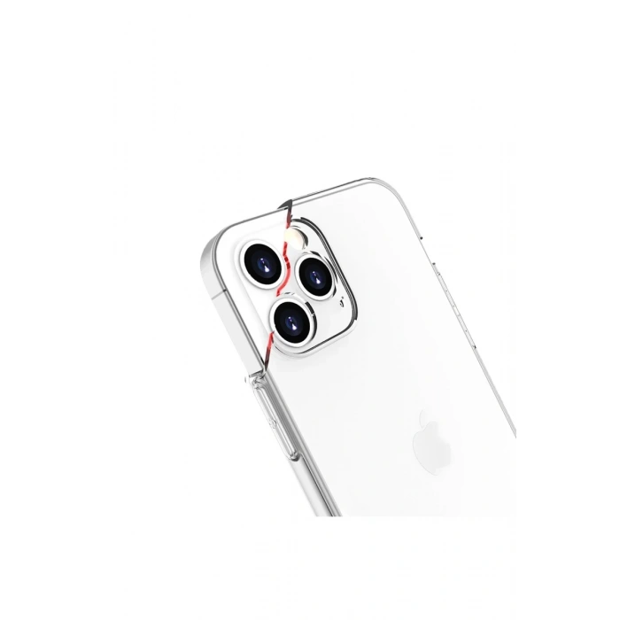 Hubrendy Bez Apple iPhone 13 Pro Kılıf Lüx Şeffaf Silikon