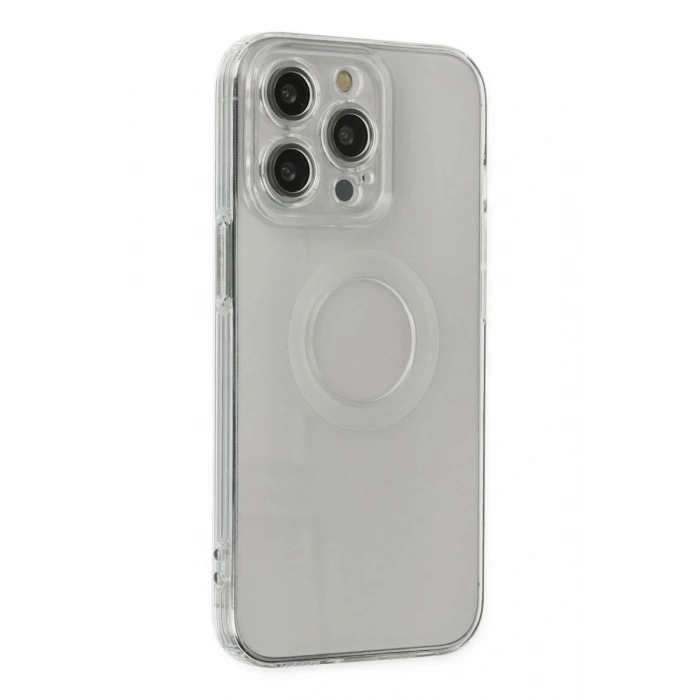Hubrendy Bez Apple iPhone 13 Pro Kılıf Santa Lens Silikon - Şeffaf