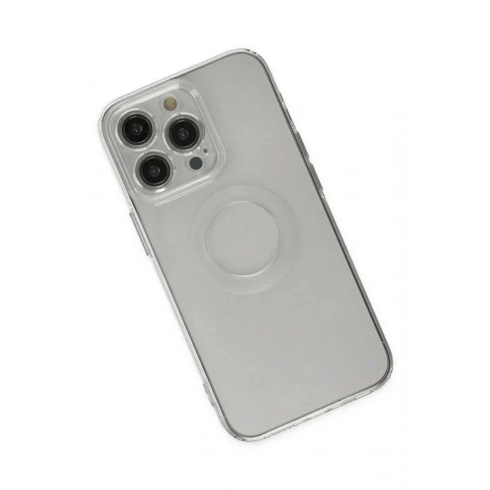 Hubrendy Bez Apple iPhone 13 Pro Kılıf Santa Lens Silikon - Şeffaf