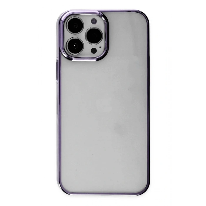 Hubrendy Bez Apple iPhone 13 Pro Max Kılıf Element Silikon - Mor