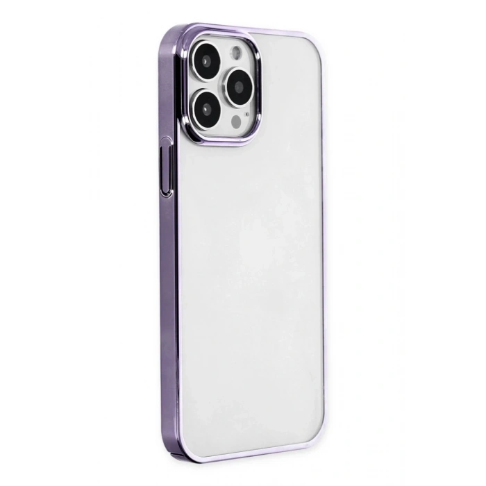 Hubrendy Bez Apple iPhone 13 Pro Max Kılıf Element Silikon - Mor