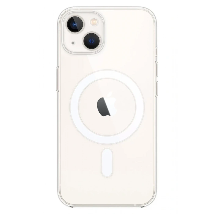 Hubrendy Bez Apple iPhone 14 Kılıf Magneticsafe Şeffaf Silikon - Şeffaf