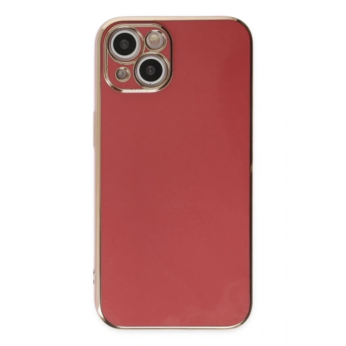 Hubrendy Bez Apple iPhone 14 Kılıf Volet Silikon - Kırmızı