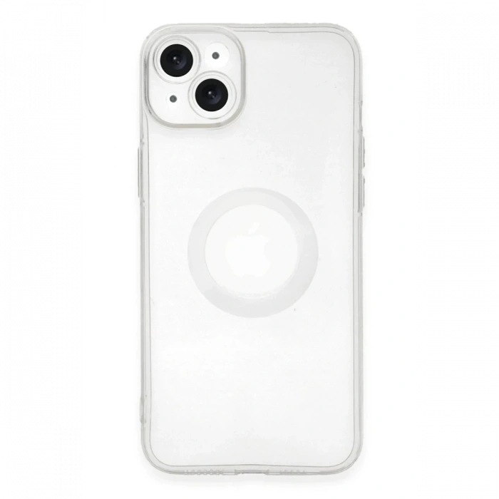 Hubrendy Bez Apple iPhone 14 Plus Kılıf Santa Lens Silikon - Şeffaf