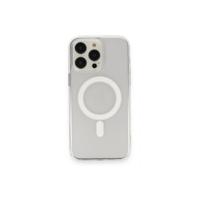 Hubrendy Bez Apple iPhone 14 Pro Kılıf Matte Şeffaf Magneticsafe - Şeffaf