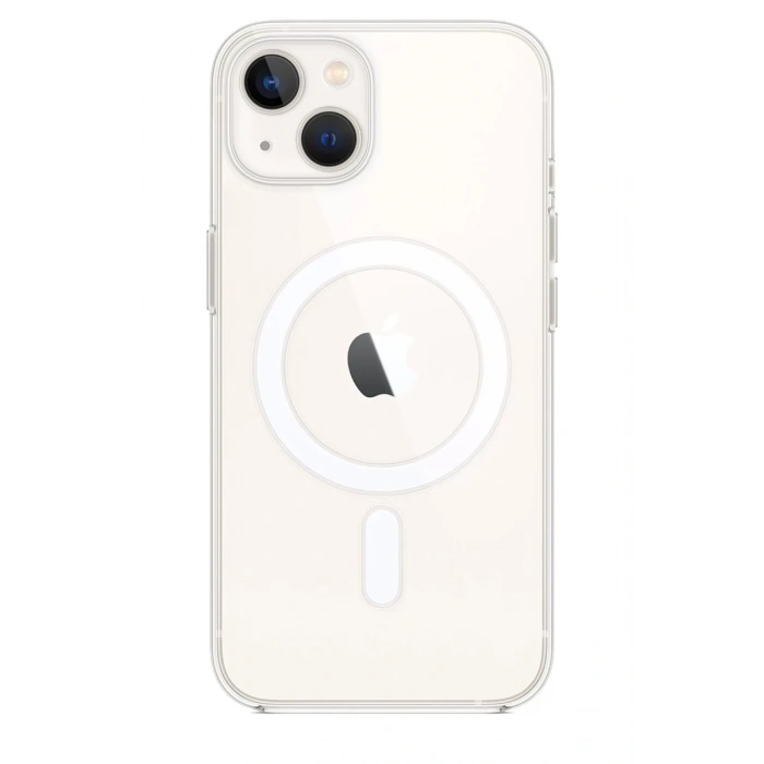 Hubrendy Bez Apple iPhone 15 Plus Kılıf Magneticsafe Şeffaf Silikon - Şeffaf