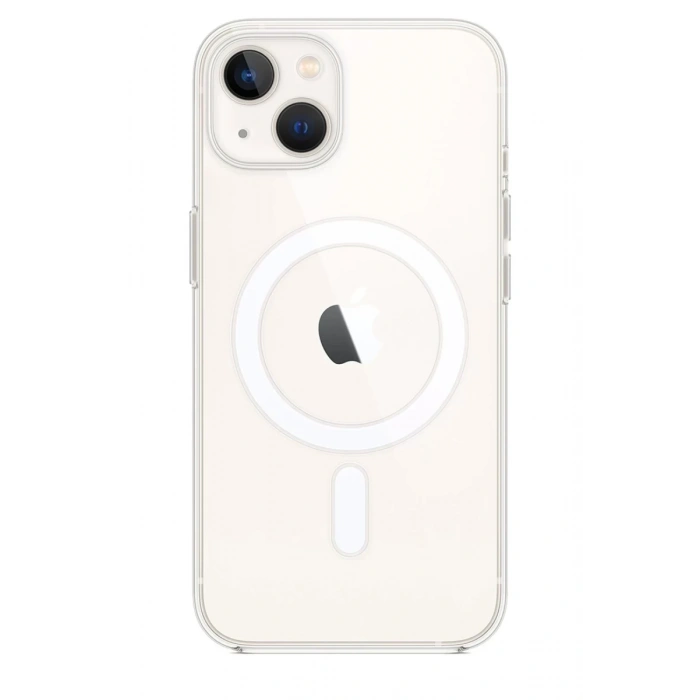 Hubrendy Bez Apple iPhone 15 Plus Kılıf Pc Real Magsafe Kapak - Şeffaf