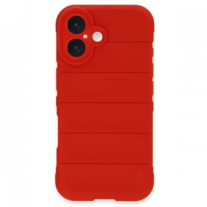 Hubrendy Bez Apple iPhone 16 Kılıf Optimum Silikon - Kırmızı