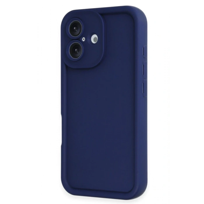 Hubrendy Bez Apple iPhone 16 Kılıf Viera Silikon - Lacivert