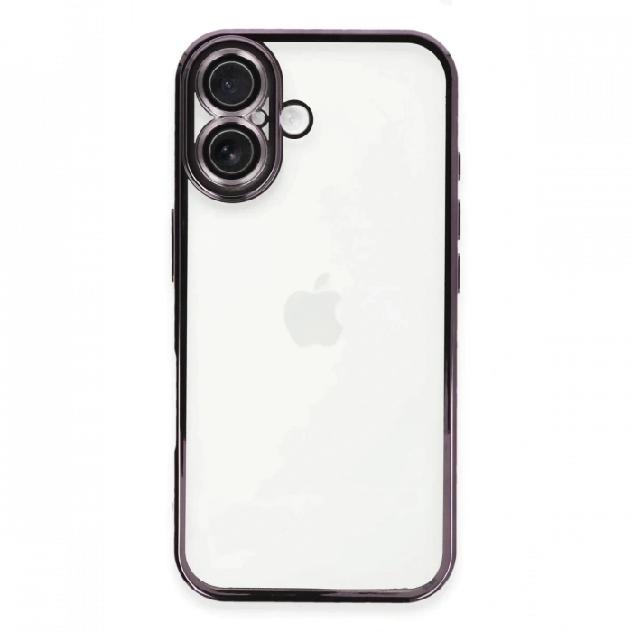 Hubrendy Bez Apple iPhone 16 Plus Kılıf Lensli Silikon - Mor