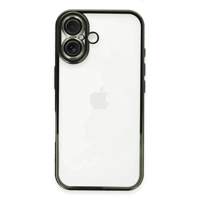 Hubrendy Bez Apple iPhone 16 Plus Kılıf Lensli Silikon - Yeşil