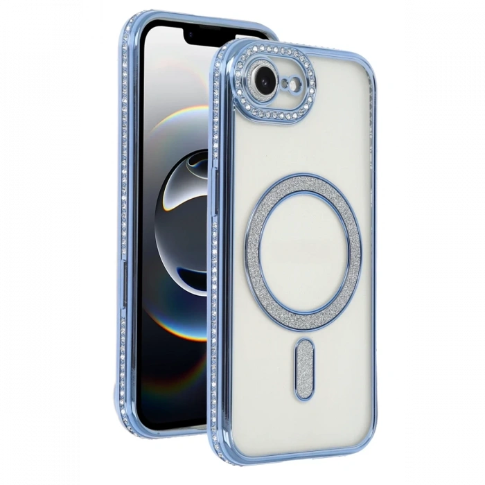 Hubrendy Bez Apple iPhone 16E Joke Simli Magneticsafe Kılıf - Mavi