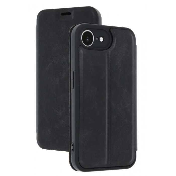 Hubrendy Bez Apple iPhone 16E Kılıf Flip Cover - Siyah
