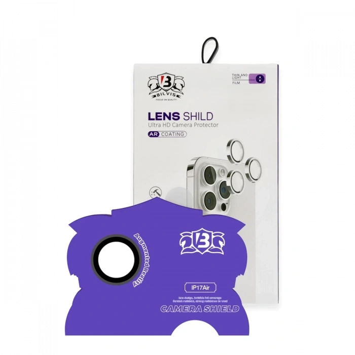 Hubrendy Bez Apple iPhone 17 Air Bilvis Titan Kamera Lens - Siyah