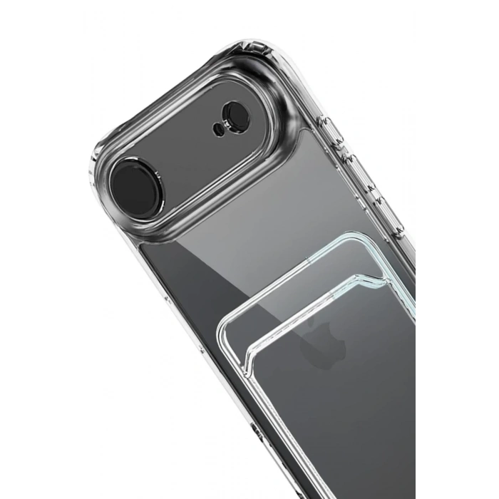 Hubrendy Bez Apple iPhone 17 Air Kart Şeffaf Silikon - Şeffaf