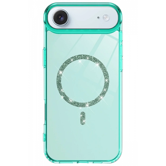 Hubrendy Bez Apple iPhone 17 Air Live Diamond Magsafe Kapak - Yeşil