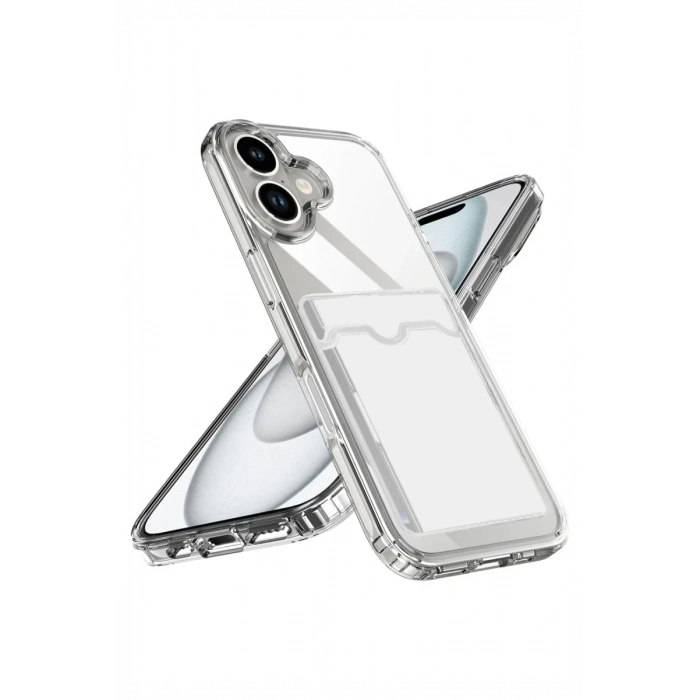 Hubrendy Bez Apple iPhone 17 Kart Şeffaf Silikon - Şeffaf