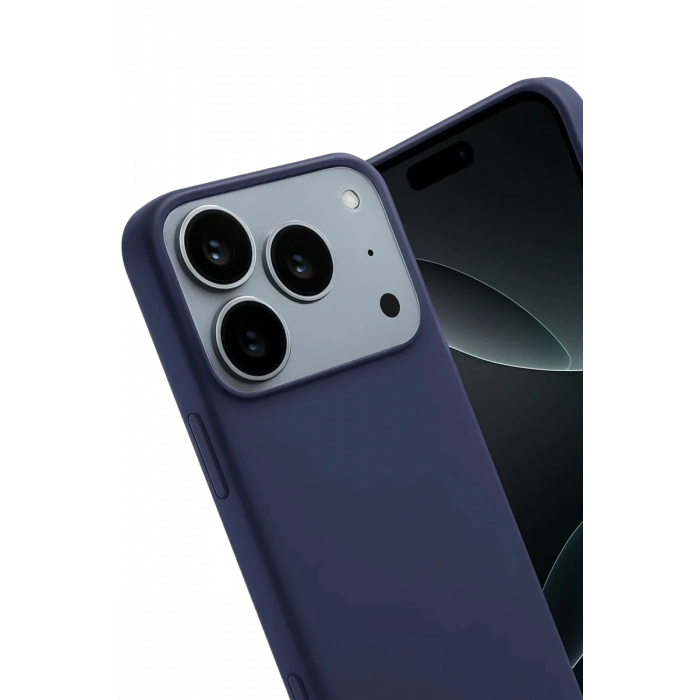 Hubrendy Bez Apple iPhone 17 Pro Max First Silikon - Lacivert