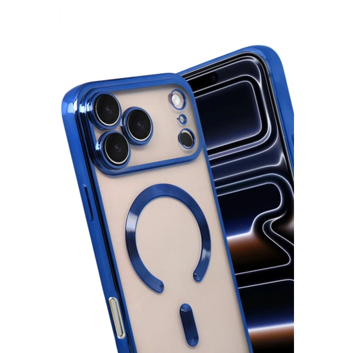 Hubrendy Bez Apple iPhone 17 Pro Max Kross Magneticsafe Kapak - Lacivert