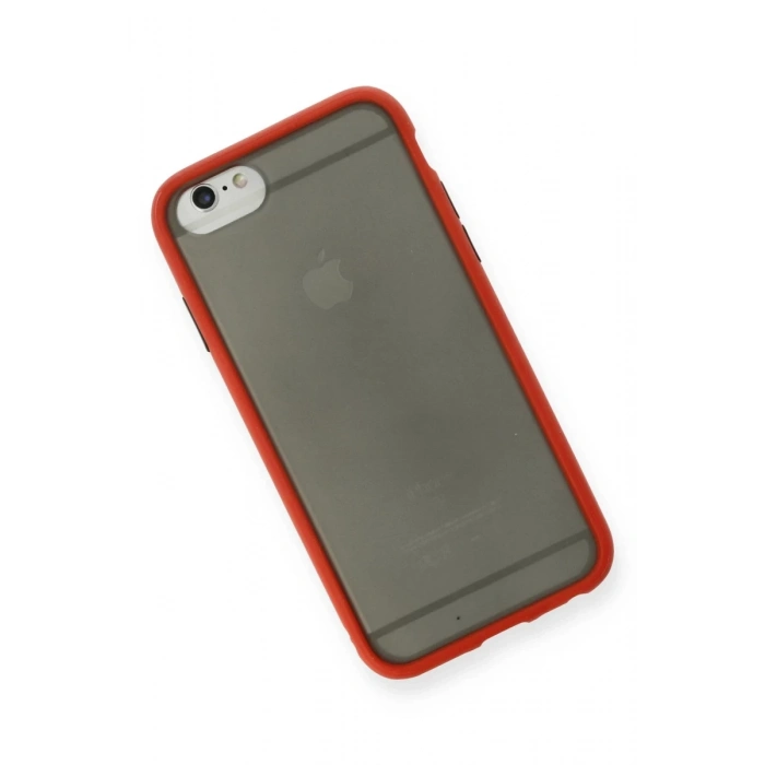 Hubrendy Bez Apple iPhone 6 Kılıf Montreal Silikon Kapak - Kırmızı