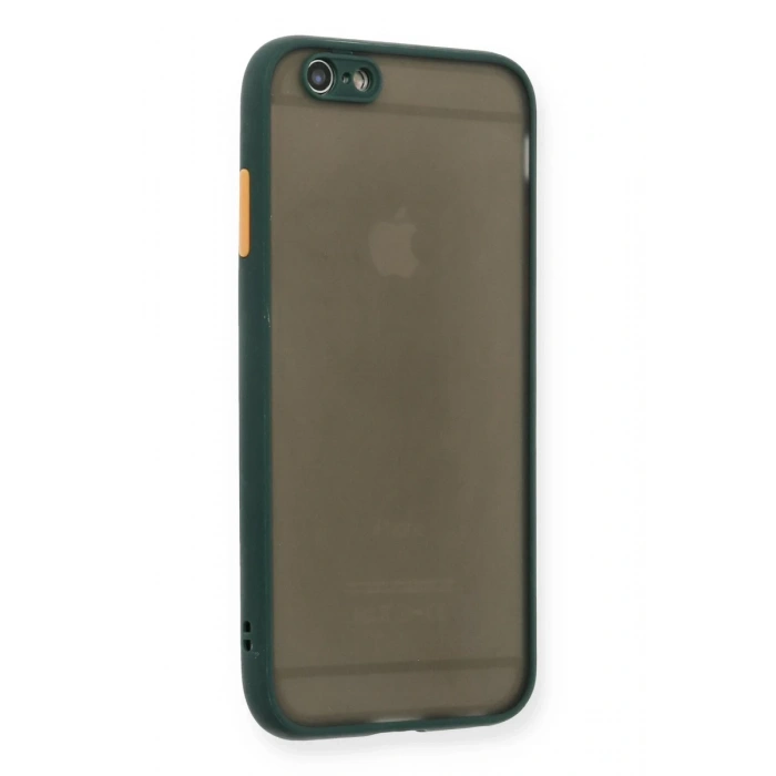 Hubrendy Bez Apple iPhone 6 Kılıf Montreal Silikon Kapak - Yeşil