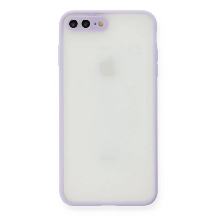Hubrendy Bez Apple iPhone 7 Plus Kılıf Montreal Silikon Kapak - Mor