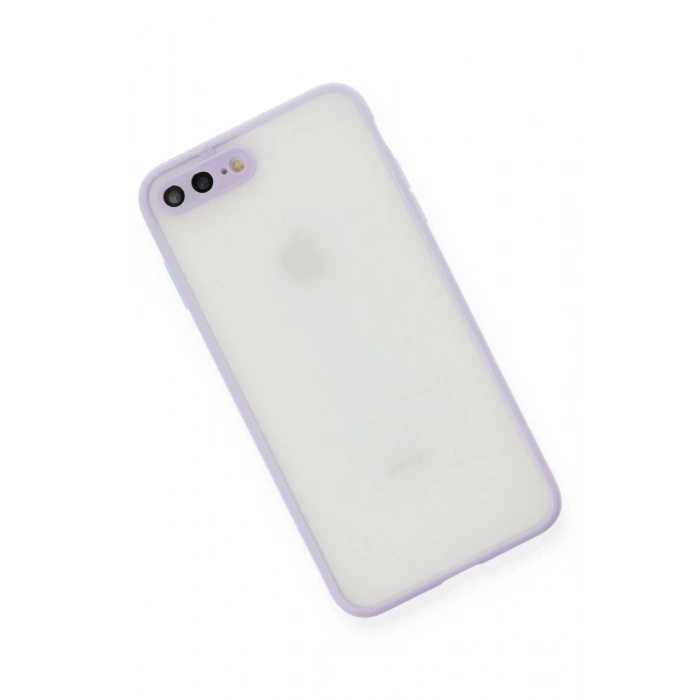 Hubrendy Bez Apple iPhone 7 Plus Kılıf Montreal Silikon Kapak - Mor