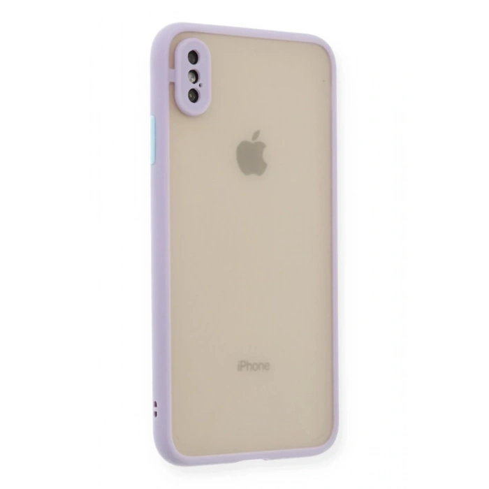 Hubrendy Bez Apple iPhone X Kılıf Montreal Silikon Kapak - Mor