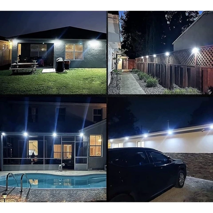 Hubrendy Kargo 100 Led Dış Mekan Solar Aydınlatma Fotoselli Solar Lamba Hareket Sensörlü