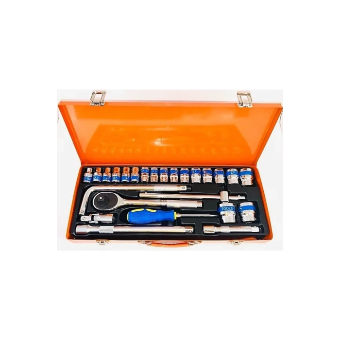 Hubrendy Kargo 25 Parça 1/2 Lokma Seti Chrome Vanadium Parlak