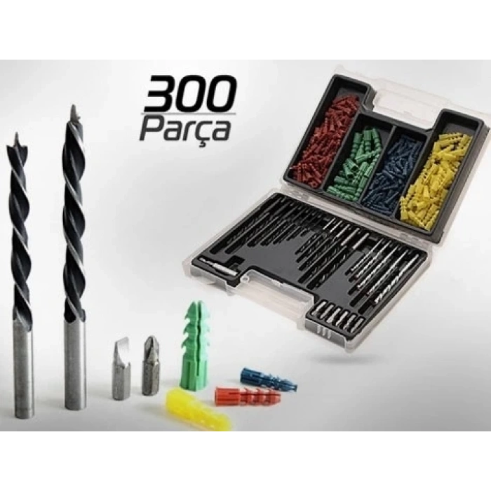 Hubrendy Kargo 300 Parça Dübel Ve Matkap Ucu Seti