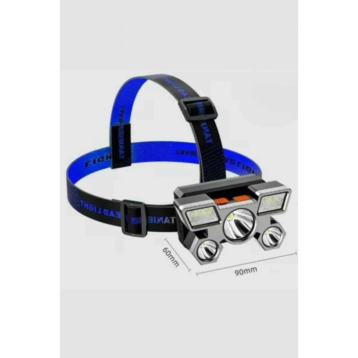 Hubrendy Kargo 5 Led Far Şarj Edilebilir Güçlü Kafa Lambası Kamp Lambası 4 Modlu