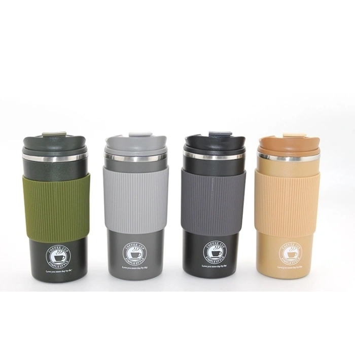 Hubrendy Kargo 500ml Paslanmaz Çelik Termos Mug - Sızdırmaz Kapaklı Çift Katmanlı Termos Alk3133