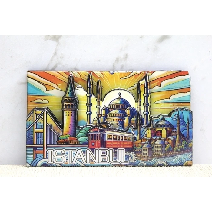 Hubrendy Kargo Ahşap İstanbul Temalı Magnet Alk4365