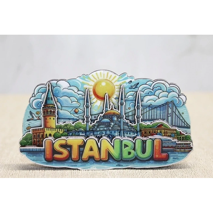 Hubrendy Kargo Ahşap İstanbul Temalı Magnet Alk4601