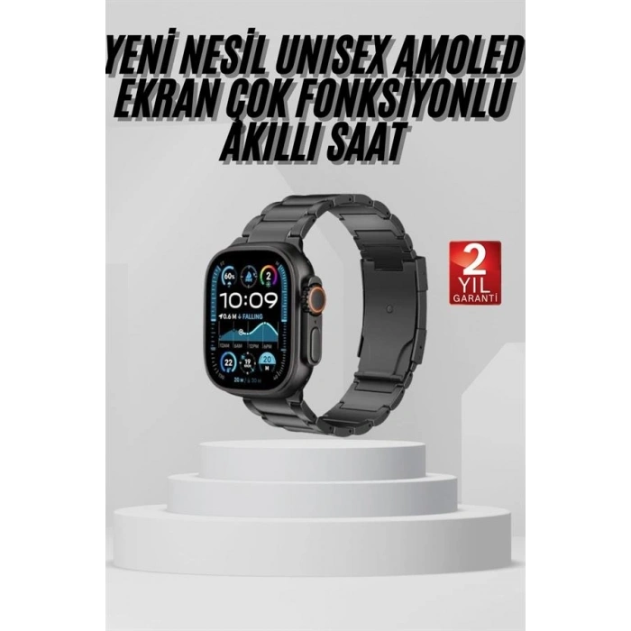 Hubrendy Kargo Akıllı Saat Arama Konuşma Gps Ve Nfc Özelliği 3 Kordonlu Amoled Ekran