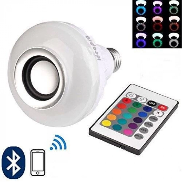 Hubrendy Kargo Ampul Şeklinde Kumandalı Bluetooth Hoparlör