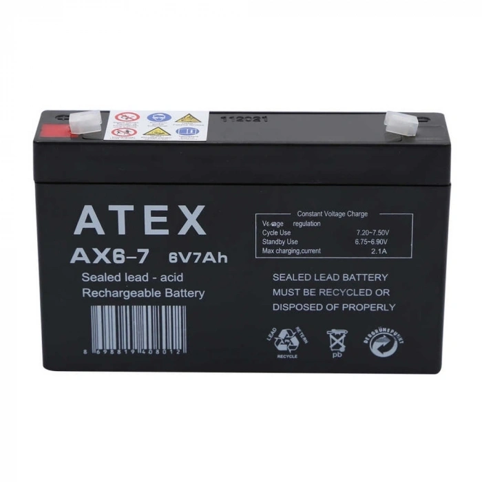 Hubrendy Kargo Atex Ax6-7 6v 7ah Akü