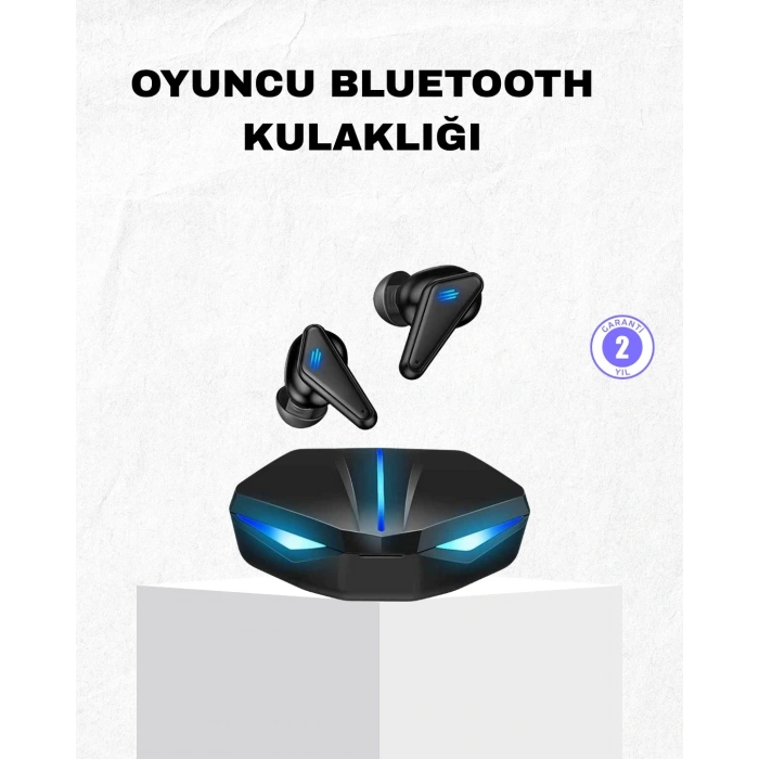 Hubrendy Kargo Bluetooth Kulaklık Tam Kablosuz Stereo Led Işıklı
