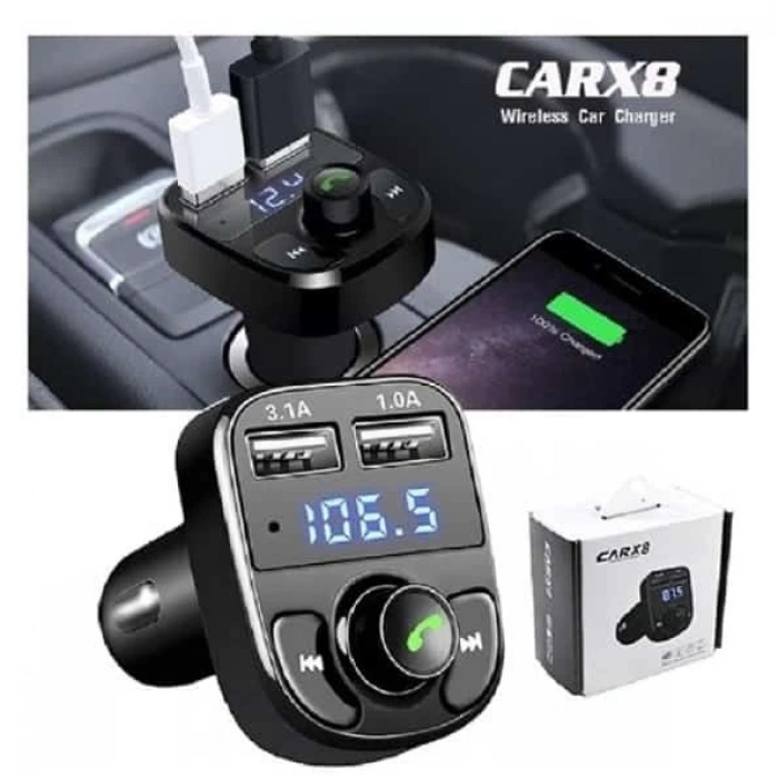 Hubrendy Kargo Carx8 Digital Ekran Bluetooth Araç Kiti Mp3 Fm Transmitter