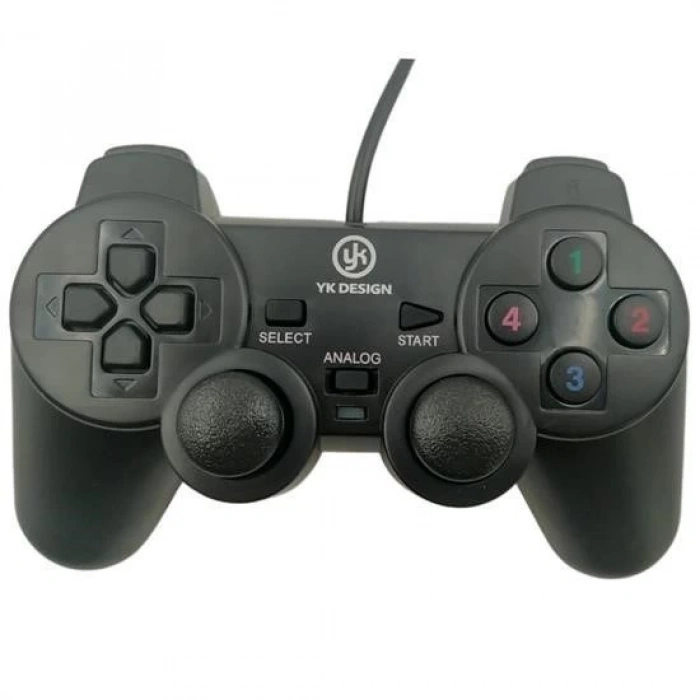 Hubrendy Kargo Çift Titreşimli Usb Kablolu Oyun Kolu Pc Uyumlu Vibration Gamepad